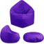 BuBiBag - 2in1 Sitzsack Bodenkissen - Outdoor Sitzsäcke Indoor Beanbag in 32 Farben und 3 Größen - Sitzkissen für Kinder und Erwachsene (125 cm Durchmesser, Lila) Bild 1