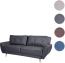 3er-Sofa HWC-J19, Couch Klappsofa Lounge-Sofa, Schlaffunktion 203cm ~ Stoff/Textil anthrazit Bild 9