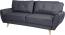 3er-Sofa HWC-J19, Couch Klappsofa Lounge-Sofa, Schlaffunktion 203cm ~ Stoff/Textil anthrazit Bild 1