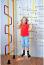 NiroSport Sprossenwand für Kinderzimmer M3 aufbau ohne bohrungen Made in Germany Metallsprossen Gelb Raumhöhe 220 - 270 cm Bild 2