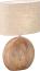 Fischer & Honsel 50608 Tischleuchte Tobse holzfarben Leinen sandfarben 53cm Bild 1