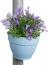 elho Vibia Campana Fallrohrpflanzgefäss 40 - Blumentopf für Regenrohr - vertikaler Garten - 100% recyceltem Plastik - Ø 21. 6 x H 16. 3 cm - Blau/Vintage Blau Bild 3