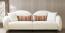 Casa Padrino Luxus Sofa Weiß / Schwarz 230 x 100 x H. 85 cm - Wohnzimmer Sofa - Wohnzimmer Möbel - Luxus Möbel - Luxus Einrichtung Bild 1