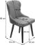 6er-Set Esszimmerstuhl HWC-M60, Polsterstuhl Küchenstuhl Lehnstuhl Stuhl, Stoff/Textil Massiv-Holz ~ dunkelgrün-grau Bild 3