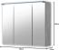 INDIANA Spiegelschrank Bad mit LED-Beleuchtung in Old Wood Optik, Betonoxid - Badezimmerspiegel Schrank mit viel Stauraum - 80 x 68 x 23 cm (B/H/T) Bild 8