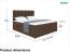 MEBLINI Boxspringbett NILS 180x200 cm mit Bettkasten - H3/Braun Webstoff Polsterbett - Doppelbett mit Topper & Bonellfederkern-Matratze Bild 3