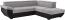 Mivano Schlafsofa Speedway / Moderne Eckcouch mit Schlaffunktion, Stauraum und verstellbaren Kopfteilen / 262 x 79 x 224 / Zweifarbiger Bezug, argent/black Bild 1
