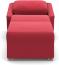 DOMO. collection Relax Sessel | Dauerschläfer Boxspring Sofa mit Schlaffunktion | Schlafsessel Gästebett Schlafsofa | 108 x 96 x 86 cm | rot Bild 5