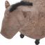 Beliani Pouf animal brown eco-leather HORSE Bild 7