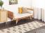 Kelim Teppich Baumwolle beige schwarz 80 x 300 cm geometrisches Muster Kurzflor NIAVAN Bild 2