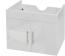 Waschbeckenunterschrank HWC-D16, Waschtischunterschrank Waschtisch Unterschrank Badmöbel, MVG hochglanz 60cm ~ weiß Bild 2
