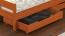 WNM Group Kinder Einzelbett Miki mit Schubladen, 4 Farben, viele verschiedenen Größen, Massivholz & Holz-Platte, 200x90, Teak Bild 6