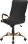 Flash Furniture Chefsessel mit hoher Rückenlehne, Leder, Chromfuß und Armlehnen Modern 26"W x 27"D x 43"H Black Leather/Gold Frame Bild 6