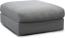 CAVADORE Sofa-Modul "Fiona" Sitzelement ohne Rücken / XXL-Hocker / 94 x 48 x 112 / Webstoff silbergrau Bild 4