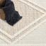 carpet city Teppich Kurzflor Wohnzimmer - Terracotta - 200x290 cm - Teppiche Fransen Boho-Style - Raute-Optik - Schlafzimmer, Esszimmer Bild 4