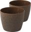 Tymar Blumentopf, 2er-Pack, Runde Form, Übertopf ((2pack) Espresso, ø 15,5 cm) Bild 1