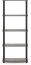 Furinno 5-Ebenen Mehrzweck-Regal, holz, Französische Eiche Grau/Schwarz, 29. 46 x 59. 94 x 145. 8 cm Bild 4