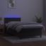 vidaXL Boxspringbett mit Matratze & LED Dunkelgrau 100x200 cm Samt Bild 4