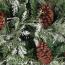 vidaXL Weihnachtsbaum mit Zapfen Grün und Weiß 225 cm PVC & PE Bild 3
