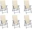 vidaXL Verstellbare Gartenstühle 6 Stk. mit Auflagen Massivholz Akazie Bild 1