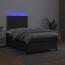 Boxspringbett mit Matratze & LED Schwarz 120x190 cm Kunstleder (Farbe: Schwarz) Bild 4