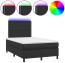 Boxspringbett mit Matratze & LED Schwarz 120x190 cm Kunstleder (Farbe: Schwarz) Bild 2