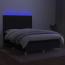 Boxspringbett mit Matratze & LED Schwarz 140x190 cm Stoff (Farbe: Schwarz) Bild 4