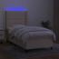 vidaXL Boxspringbett mit Matratze & LED Creme 90x200 cm Stoff, Härtegrad: H2 [3138370] Bild 3