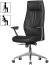 FineBuy Bürostuhl OXET1 Echt-Leder Schreibtischstuhl schwarz Bild 4