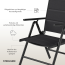 STEELSØN 'Lirael' Komfort-Gartenstühle mit Aluminium-Gestell, 4er-Set, klappbar, Rückenlehne 7-stufig verstellbar, schwarz Bild 5