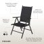 STEELSØN 'Lirael' Komfort-Gartenstühle mit Aluminium-Gestell, 4er-Set, klappbar, Rückenlehne 7-stufig verstellbar, schwarz Bild 4
